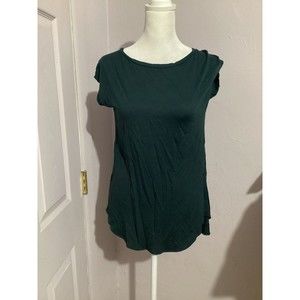 Wilfred Open Back Short Sleeve Green Blouse